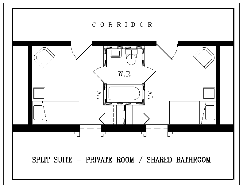 Floor plan: Split suite