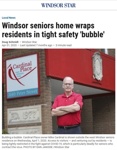 Windsor seniors home wraps residents in tight safety 'bubble'